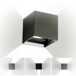 12W Led Applique Murale Up and Down Design Réglable Luminaires, Lampe Murale Moderne en Aluminium