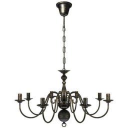 Vidaxl - Lustre en métal noir antique 8 x E14 ampoules Noir