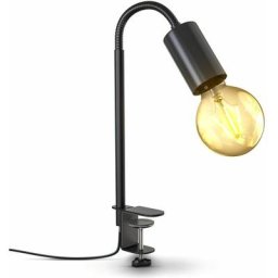 B.k.licht - lampe de lecture pivotante avec interrupteur à câble i patte à vis i E27 i lampe à