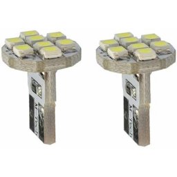 2x ampoule led blanc 12V T10 W2,1x9,5D 0,64W 8x smd 3528 voiture remorque moto camion