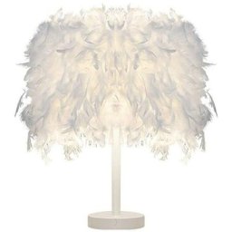 Stoex - Moderne Lampe de Table Plume Blanche pour Enfants Chambre Salle de lecture