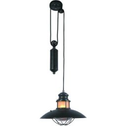 Suspension à poulie 'Coal Pendant' E27