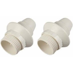 2x douille plastique ampoule E14 maison éclairage