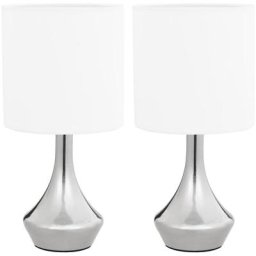 Vidaxl - Lampes de table 2 pcs Bouton tactile Blanc E14 n/a