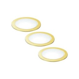 Kit 3 Spots encastrés led fusion 5W 4000K 230lm 120 Aluminium Or Satiné