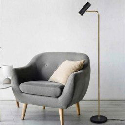 Trio Lighting - Lampadaire Marley Laiton mat 1x5W GU10 - Laiton Or Doré