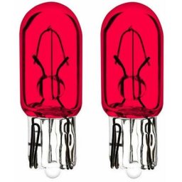 2x ampoule 12V 1.7W T6.5 W2.2x5.2D rouge wedge compteur tableau de bord voiture moto scooter
