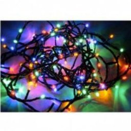 Guirlande Lumineuse 15M 192LED IP44, 8 modes + timer, Câble vert - Multicouleur (piles non incluses)