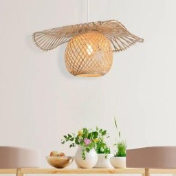 Lúzete - suspension en bambou petit E27 nalani - Naturel