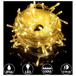 100m 500 led Guirlande Lumineuse Étanche Éclairage Noël Lumières Rideau Lumières, Blanc Chaud