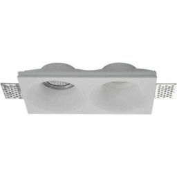 VT-11012 Support de Spot led Encastré Rectangulaire Encastré en Plâtre Bords Biseautés pour 2 Spots