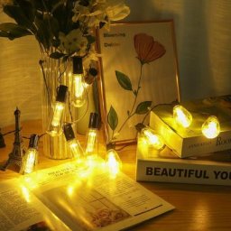 10 ampoules 8 modes rétro guirlandes solaires en plein air jardin led fête feston (3,5 M-10LED