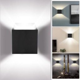 Applique Murale led Extérieure Moderne IP65 Escalier Couloir Lampe Carré Up Down Lumière Déco 7W