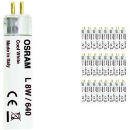 Lot 25x Osram Lumilux T5 8W - 640 Blanc Froid 29cm - 4000K - Blanc Froid