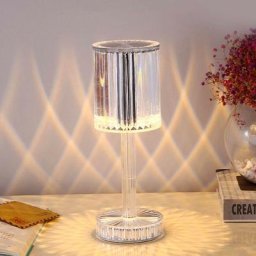Lot De 2 Lampes En Cristal, Lampe De Table De Chevet Avec Ports usb, 3 Couleurs D'éclairage à