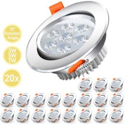 Einfeben - Lot de 20 Spots Encastrable led Intégrés spots à encastrer 7W Blanc froid led spots