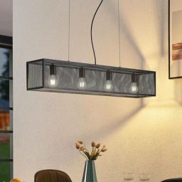 Lindby - Suspension à intensité variable 'Adoney' en métal pour salon & salle à manger - noir