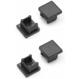 4x embout tube bande led cache poussière trou noir 12x12 profil plastique meuble cuisine lampe