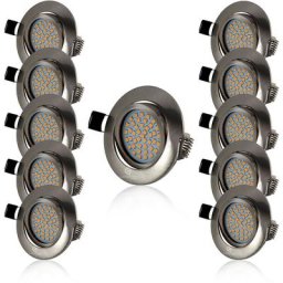 Lampesecoenergie - 10 Spot led Encastrable Extra Plat Dimmable Orientable Salle de Bain IP44 Blanc