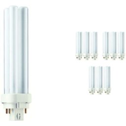 Philips - Lot 10x master pl-c 18W - 827 Blanc Très Chaud 4 Pin - 2700K - Blanc Très Chaud