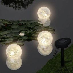 Boules solaires flottantes 3 led pour étang piscine