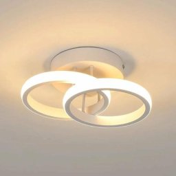 Goeco - Plafonnier led, plafonniers design en anneau, 2 panneaux led intégrés, 22W, lumière blanc