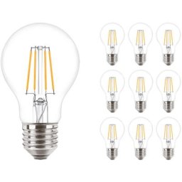 Lot 10x Philips Corepro LEDbulb E27 Poire Claire 4.3W 470lm - 827 Blanc Très Chaud Équivalent 40W