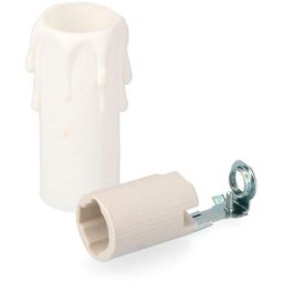 Douille e14 + bougie courte porcelaine sous emballage 44120