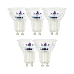 Pack de 5 Spots led, culot GU10, 4,8W cons. (50W eq.), 345 lumens, lumière blanc chaud