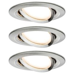 Paulmann 93483 Nova Spot encastrable jeu de 3 LED LED 6 W fer (brossé) D659381