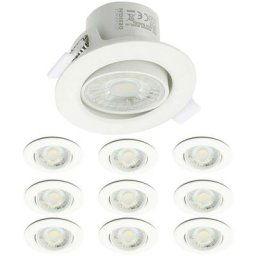 Eclairage Design - Lot de 10 Spots led Encastrables Valence 8W Orientable Equ. 75W Température de