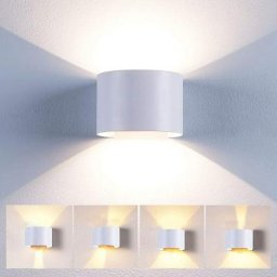 Applique Mural Interieur 12W led Blanc, Lampe murale Moderne Up and Down Design Pour Couloir