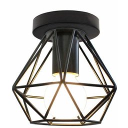 Vintage Plafonnier Style Industrielle Rétro Design forme Cage Diamant Métal Luminaire pour Salon