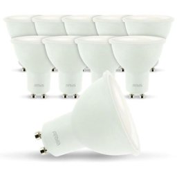 Lot de 10 ampoules led GU10 7W eq 60W Température de Couleur: Blanc chaud 2700K