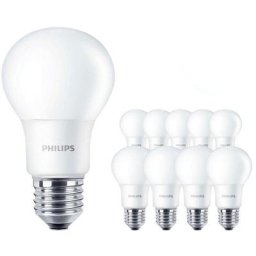 Lot 10x Philips Corepro LEDbulb E27 Poire Dépolie 5.5W 470lm - 827 Blanc Très Chaud Équivalent 40W