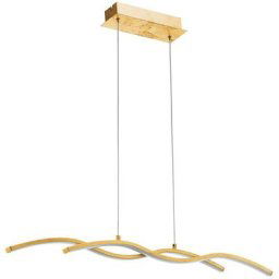 Lampe à suspension led miraflores or blanc l: 86,5cm b: 8cm h: 120cm