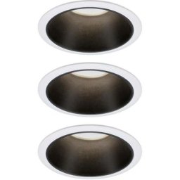 Paulmann - 93402 Spot encastrable jeu de 3 led 6 w blanc, noir Q692472