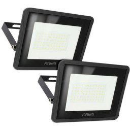 Lot de 2 Projecteurs LED 50W Forte luminosité 4500 Lumens IP65 Température de Couleur: Blanc neutre