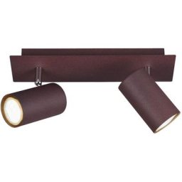 Trio Lighting - Plafonnier Marley Rouille 2x35W GU10 - Marron Bois Bronze Rouille