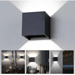 Applique led Applique IP65 Salon Lampe de couloir Escalier Lampe murale Extérieur Déco 7W Noir