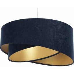 Bps Koncept - Suspension galaxy eco velours - Bleu marine, doré - Bleu marine, doré