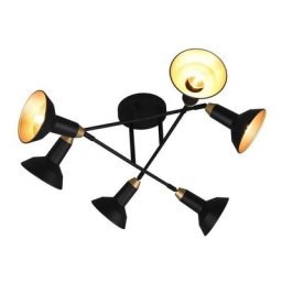 Trio Lighting - Plafonnier Roxie 6x10W E14 Noir Mat - Noir
