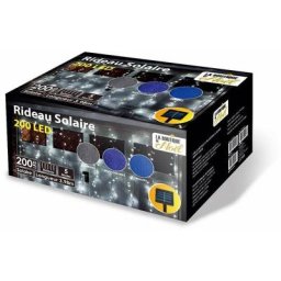 Rideau solaire lumineux à led animé 5 fonctions 200 x 200 cm multicolore - multicolore