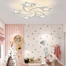 Dimmable Led Plafonnier 60w Plafonnier Acrylique Moderne, Lustre De Forme 5 Étoiles Éclairage Pour