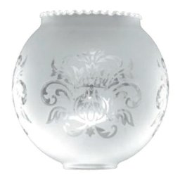Abat-jour en verre boule deux bouches mat 16cm bouche 5.3cm