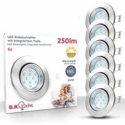 B.k.licht - Lot de 6/10 spots encastrables orientables GU10 spots plafond à encastrer