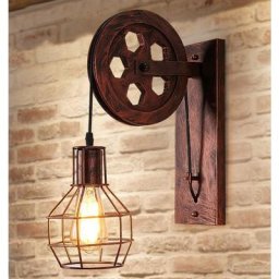 Applique Creative style industriel rétro lampe de mur Loft style levage poulie lumière canal