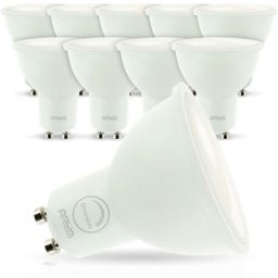 Lot de 10 Ampoules Led GU10 7W eq. 60W Dimmable Température de Couleur: Blanc neutre 4000K