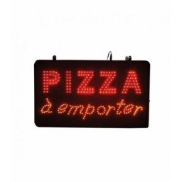Enseigne lumineuse led intérieur pizza à emporter - Multicolore