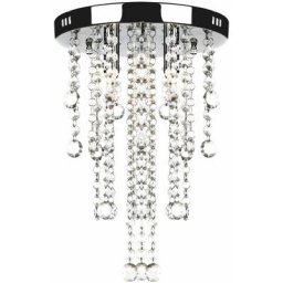 Vidaxl - Plafonnier avec perles de cristal Blanc Métal Blanc